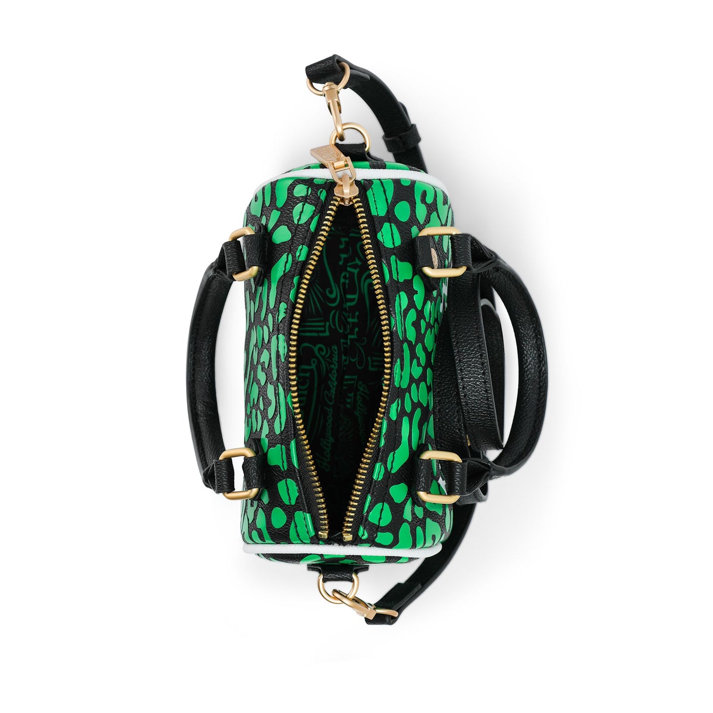 VON DUTCH LIME GREEN CHEETAH BAG