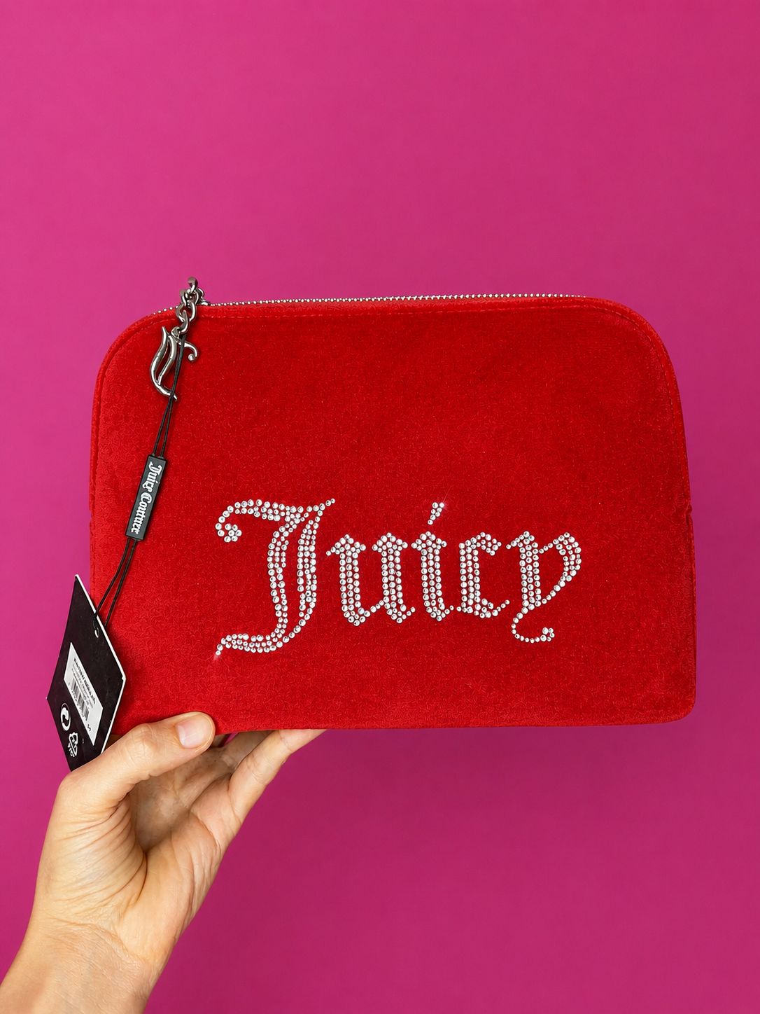RED VELOUR JUICY COUTURE POUCH