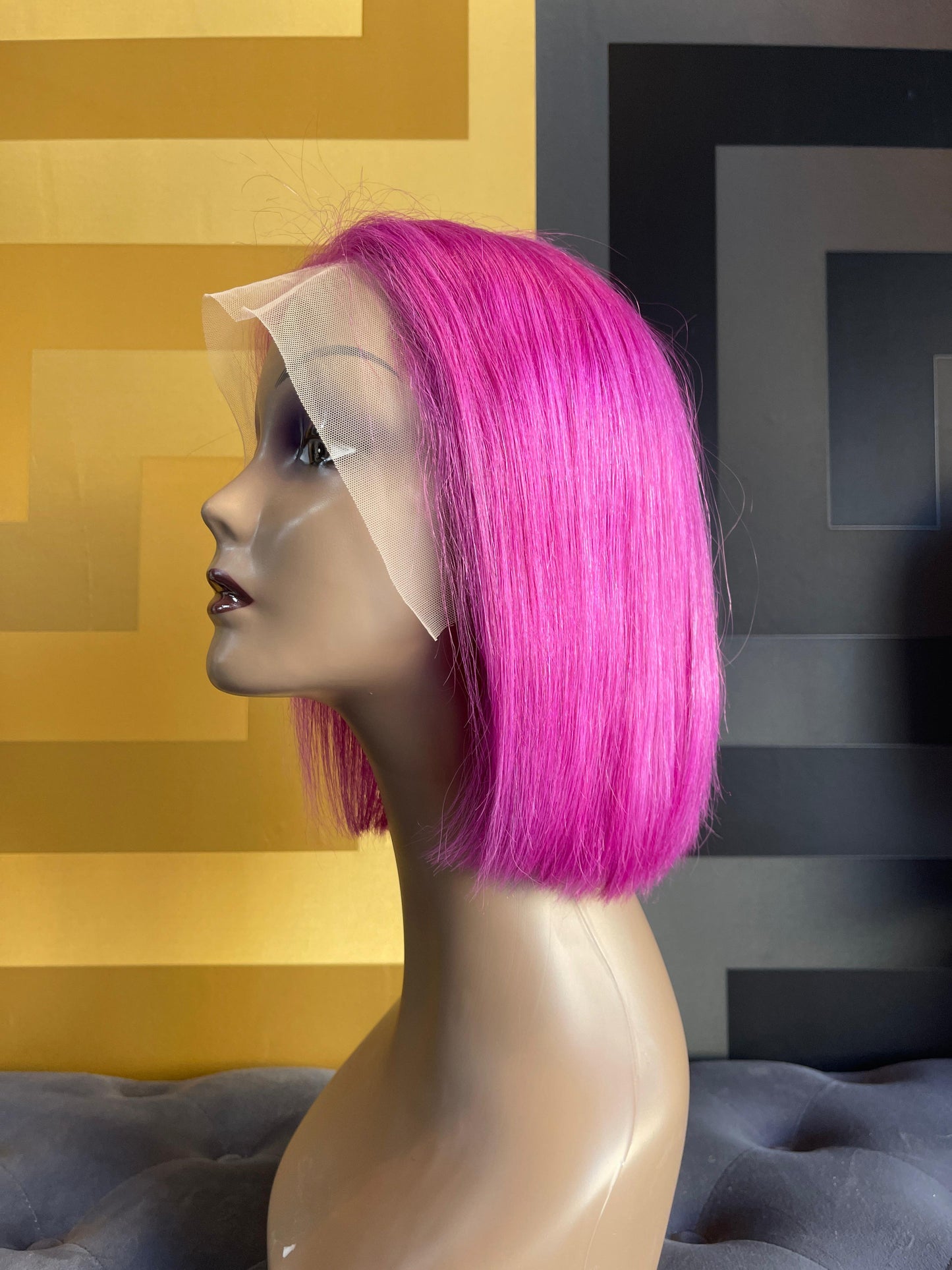 Bright Purple Full Front Lace Human Hair Wig