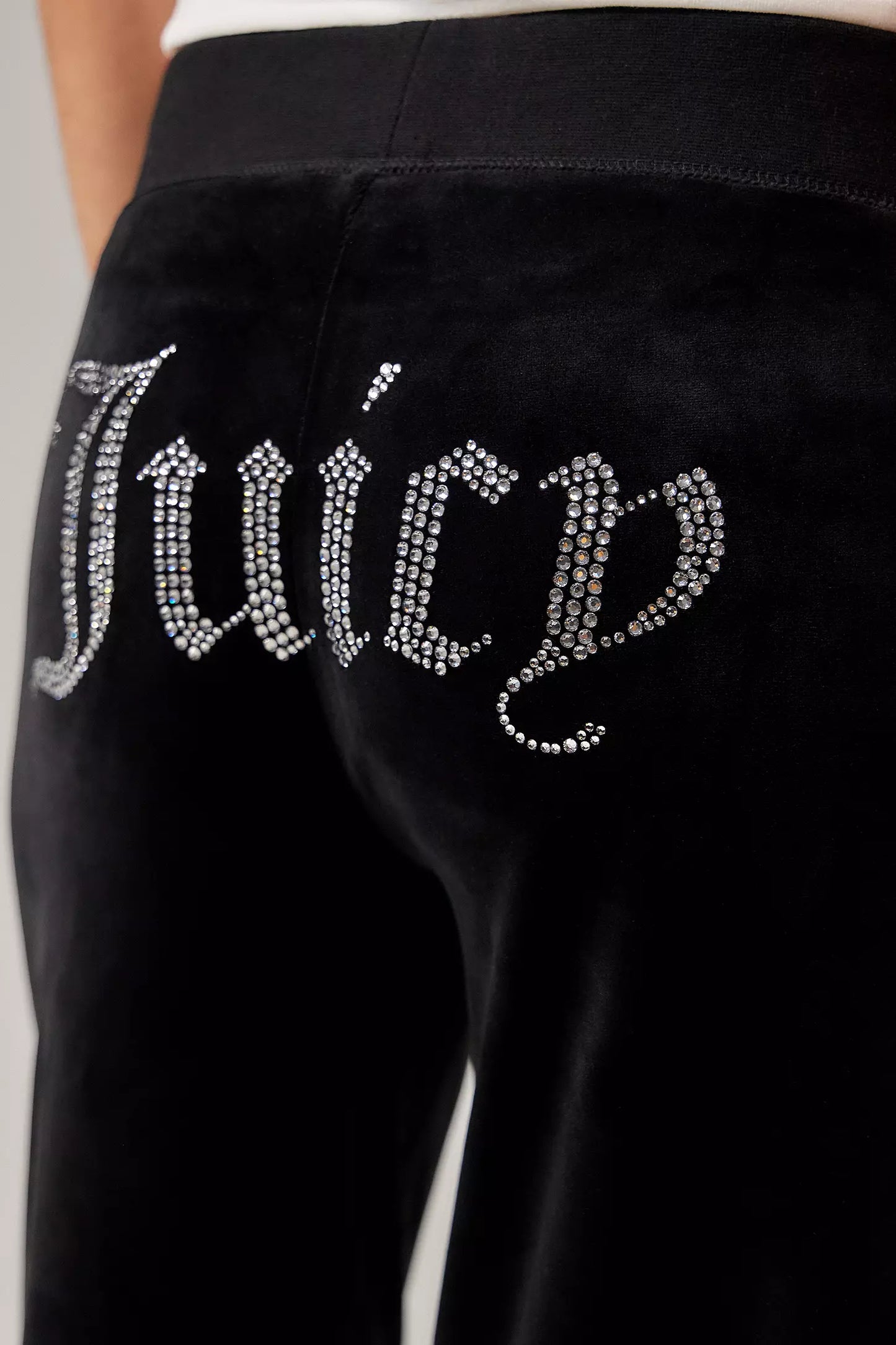 Juicy Couture Exclusive Black Velour Track Pants