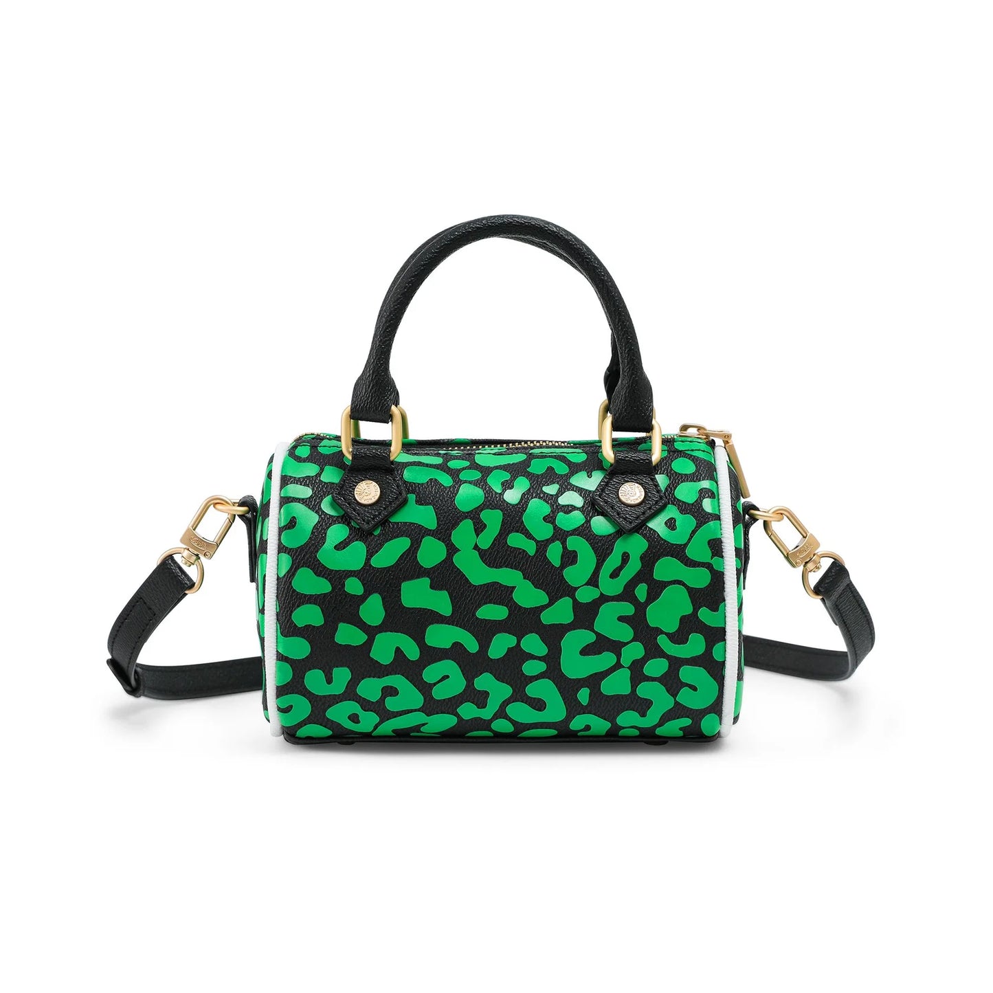VON DUTCH LIME GREEN CHEETAH BAG