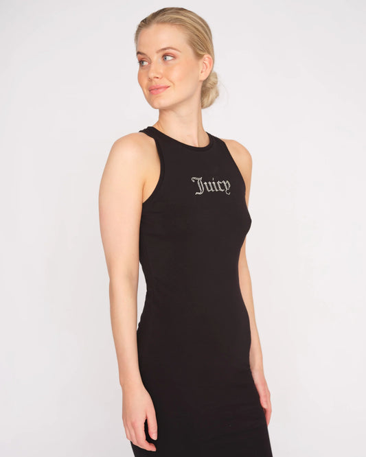 Juicy Couture Diamante Midi Dress Black