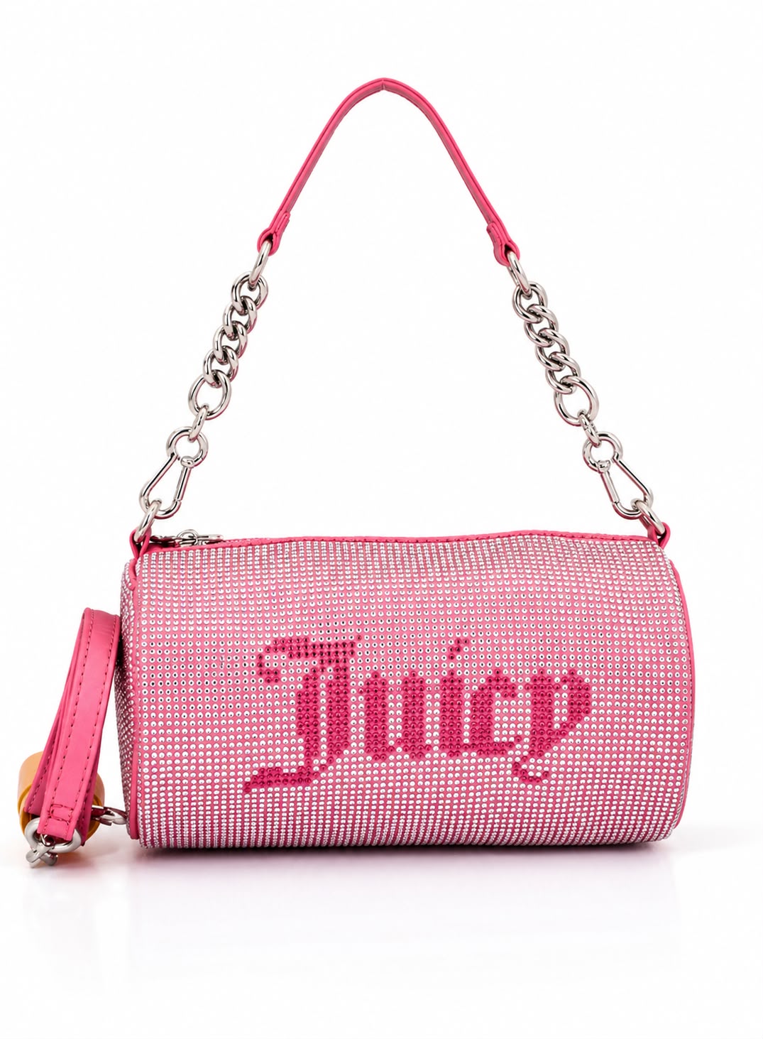 Juicy Couture Pink Rhinestone Juicy Baguette Bag