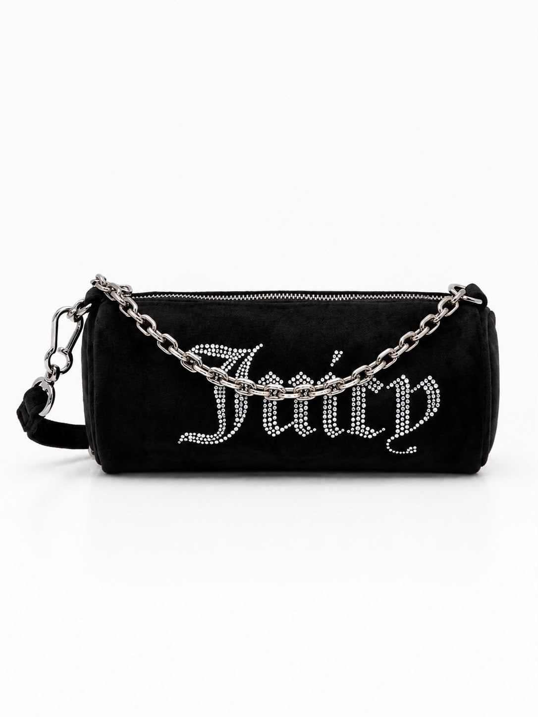 Juicy Couture Black Rhinestone Baguette Bag