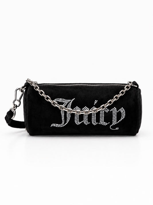 Juicy Couture Black Rhinestone Baguette Bag
