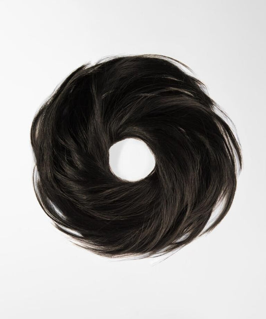 Natural Black/Darkest Brown Human Hair Scrunchie