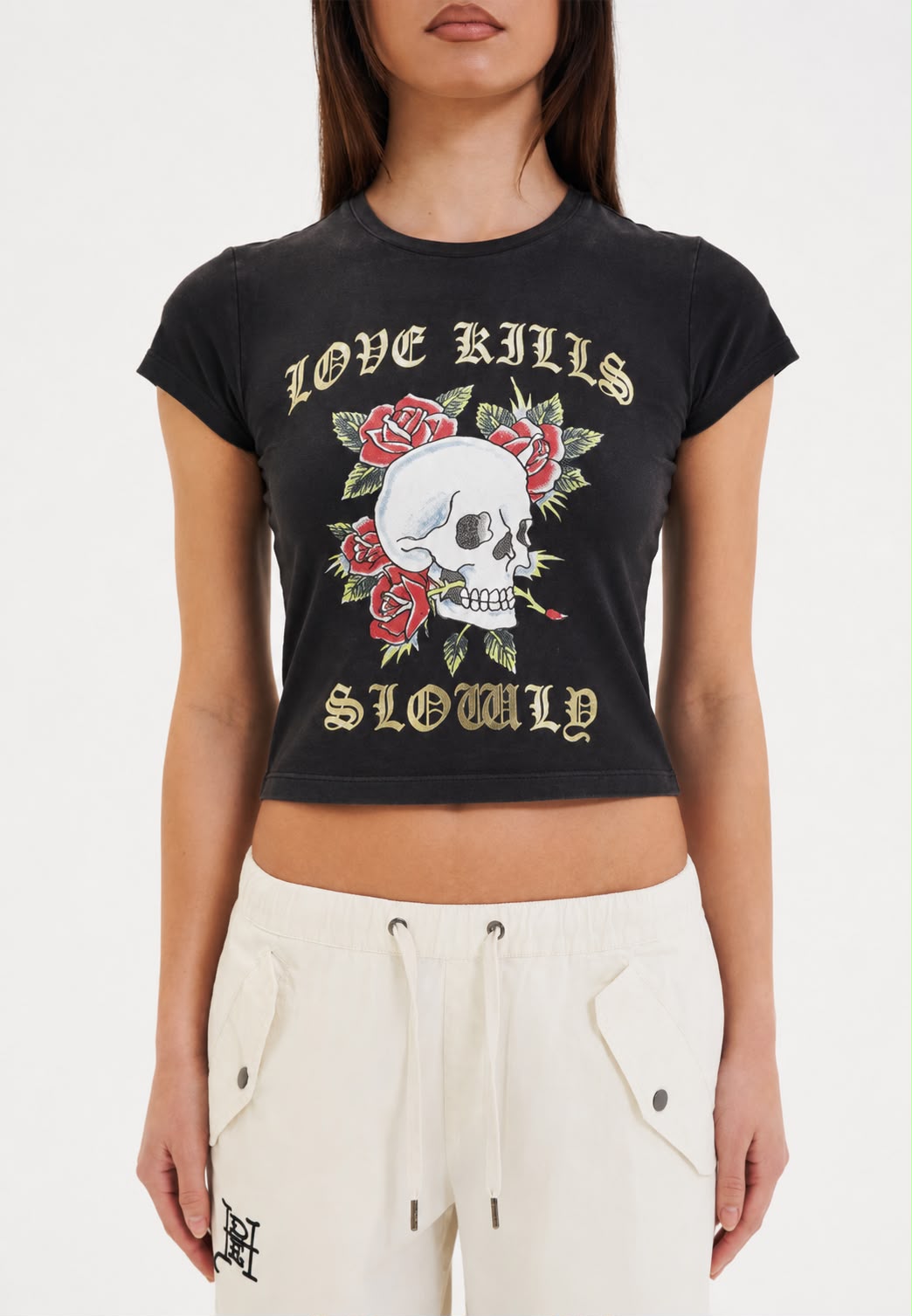 Ed Hardy Love Kills Crop Tee