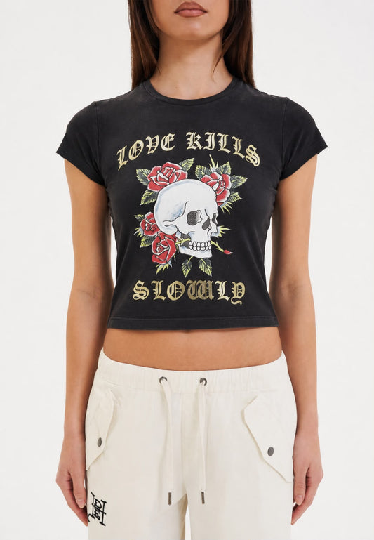 Ed Hardy Love Kills Crop Tee